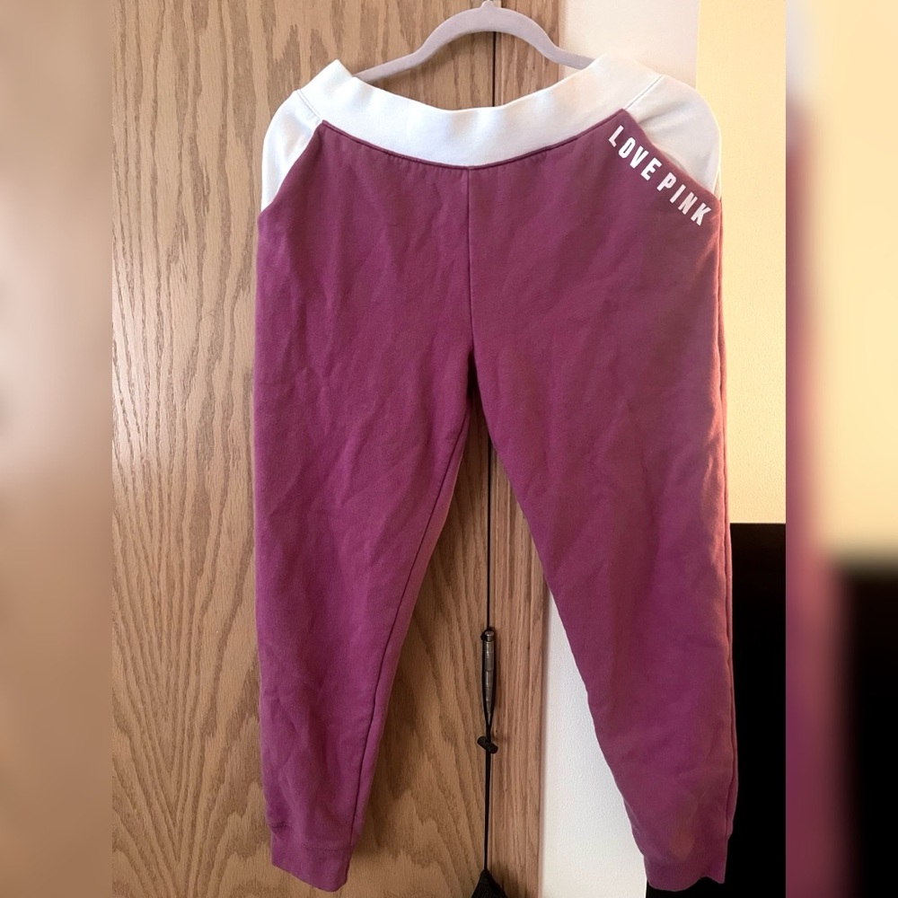 PINK jogger knit sweat pants